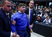 Hungarian PM Orban holds a press conference with MEP Kinga Gal, in Strasbourg